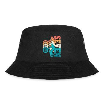7. Geburtstag Bmx Fahrrad 7 Jahre Geschenk - Bucket Hat - Schwarz - Vorne - Lela (165cm)