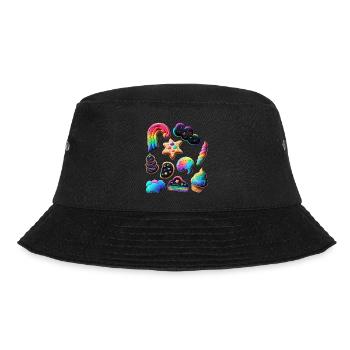 SORTIMENT AN KUCHEN UND SÜSSIGKEITEN - Bucket Hat - Schwarz - Vorne - Lela (165cm)