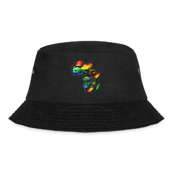 AFRIKA - KARTE - Bucket Hat - Schwarz - Vorne - Lela (165cm)