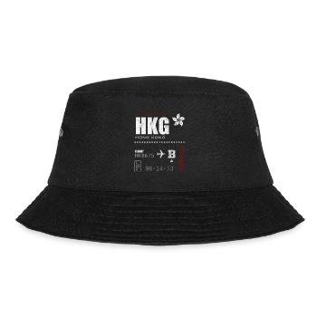 Hongkong-Flughafen-Tag - Bucket Hat - Schwarz - Vorne - Lela (165cm)