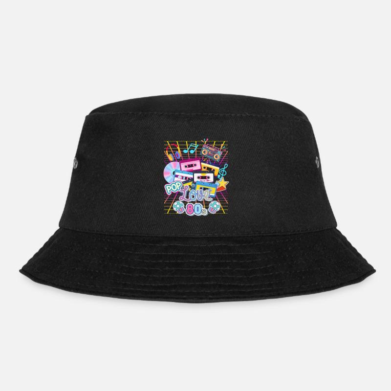 1980S MUSIC LOVERS - Bucket Hat - black