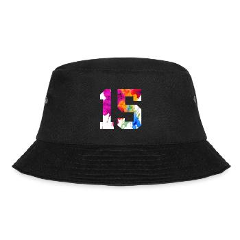 NUMBER 15 YEARS OLD 15TH BIRTHDAY - Bucket Hat - black - Front - Lela (165cm)