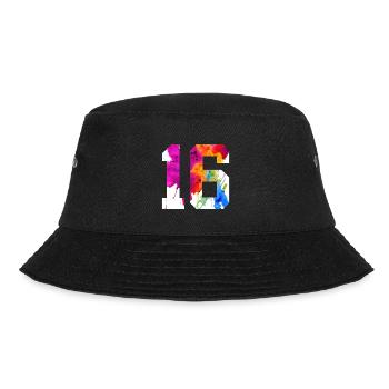 NUMMER 16 JAHRE ALT 16. GEBURTSTAG - Bucket Hat - Schwarz - Vorne - Lela (165cm)