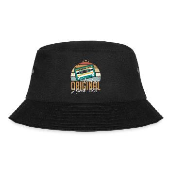 März 1951 - Geburtstagsgeschenk - Bucket Hat - Schwarz - Vorne - Lela (165cm)