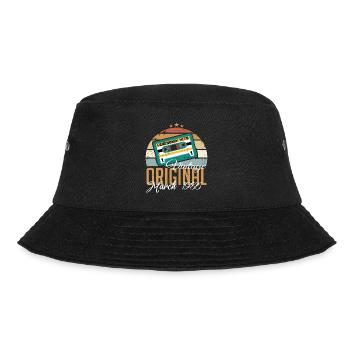 März 1986 - Geburtstagsgeschenk - Bucket Hat - Schwarz - Vorne - Lela (165cm)
