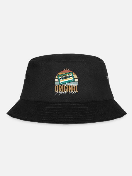 März 1963 - Geburtstagsgeschenk - Bucket Hat - Schwarz