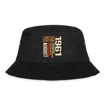 August 1961 Birthday Gift August 1961 August - Bucket Hat - black - Front - Lela (165cm)