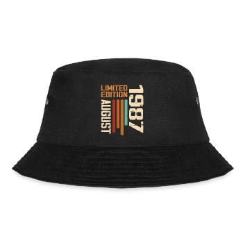 August 1987 Birthday Gift August 1987 August - Bucket Hat - black - Front - Lela (165cm)