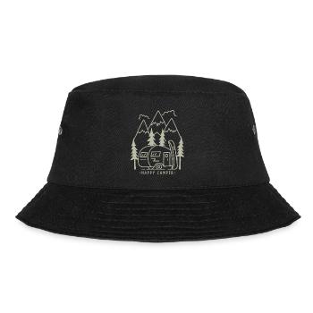 Camping Camper Wohnmobil Wohnwagen - Bucket Hat - Schwarz - Vorne - Lela (165cm)