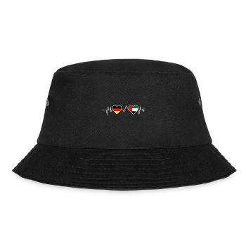 Germany Dubai Heartbeat Gift - Bucket Hat - black - Front - Lela (165cm)