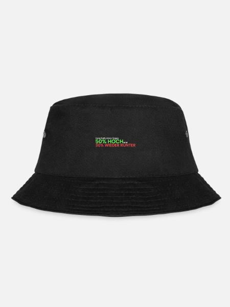 50% hoch und 30% runter - Bucket Hat - Schwarz