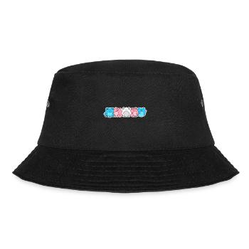 Trans flag frog design for trans people - Bucket Hat - black - Front - Lela (165cm)