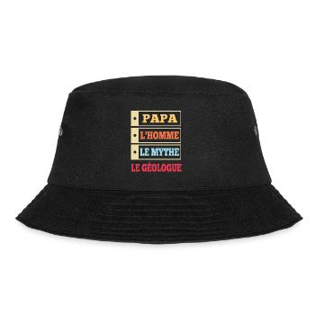 Papa l'homme le mythe le géologue t-shirt - Bob - noir - Devant - Lela (165cm)