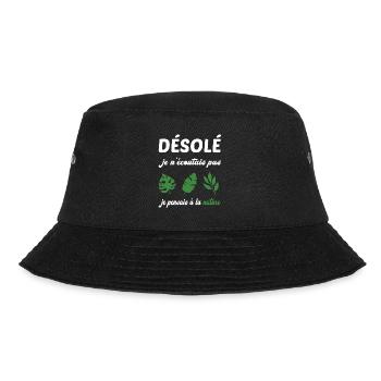 Désolé je n'écoutais pas t-shirt naturopathe - Bob - noir - Devant - Lela (165cm)