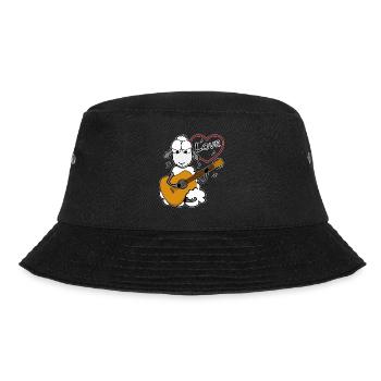Akustische Gitarre spielen - Bucket Hat - Schwarz - Vorne - Lela (165cm)