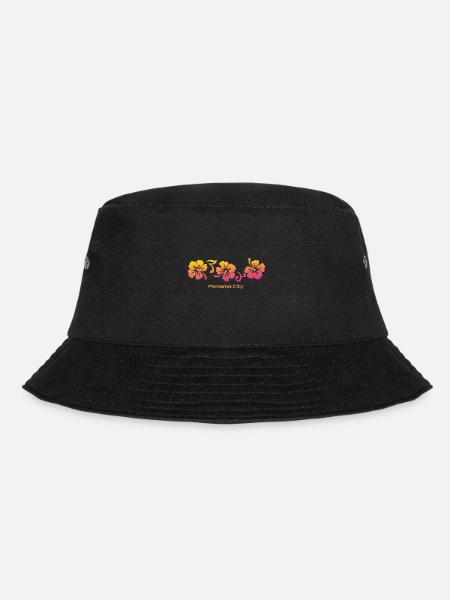 Panama City Florida Hibiskus Souvenir Urlaub - Bucket Hat - Schwarz