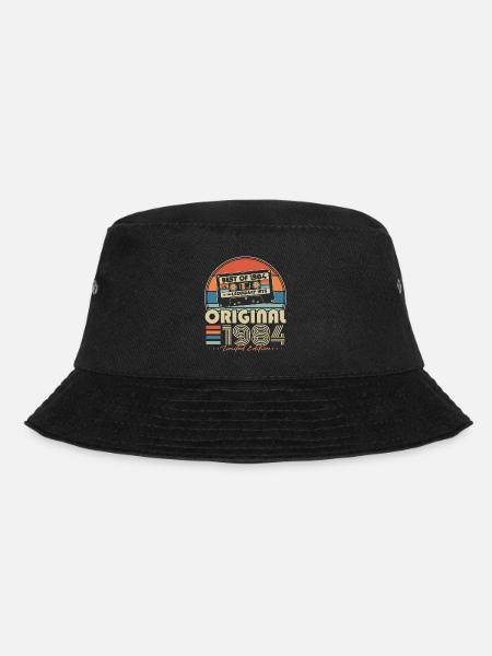 Original 1984 Vintage Jahrgang Geburtstag Retro - Bucket Hat - Schwarz