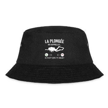 Tauchen ruft mich, ich muss gehen - Bucket Hat - Schwarz - Vorne - Lela (165cm)