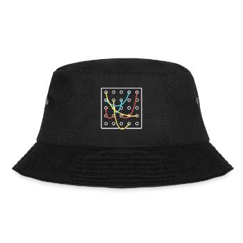 Modular Synthesizer Vintage Keyboard Analog - Bucket Hat - black - Front - Lela (165cm)