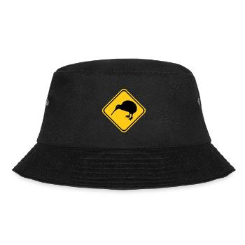 Kiwi Neuseeland Schild - Bucket Hat - Schwarz - Vorne - Lela (165cm)