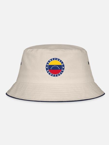 Venezuela - Bucket Hat - ecru/navy - Front