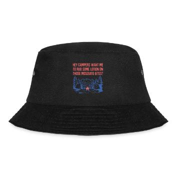 Want Me to Rub Some Lotion Camping Dad Jokes - Bucket Hat - black - Front - Lela (165cm)