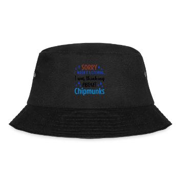 Thinking About Chipmunks Cute Forest Animal - Bucket Hat - black - Front - Lela (165cm)
