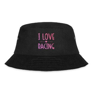 Ich liebe Rennen - Bucket Hat - Schwarz - Vorne - Lela (165cm)