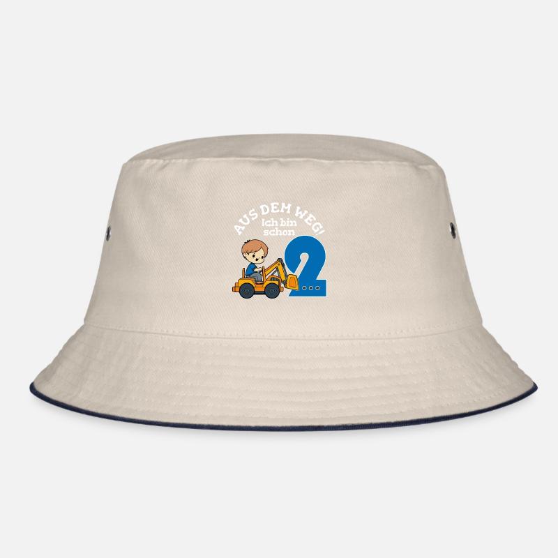 2. Geburtstag Bagger Junge Bucket Hat