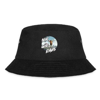 Nix wie raus - perfekt für Outdoor Fans, Wanderer - Bucket Hat - Schwarz - Vorne - Lela (165cm)