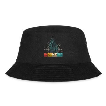 Indonesien Reise Bali Wayang Kulit Schatten - Bucket Hat - Schwarz - Vorne - Lela (165cm)