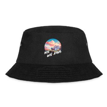 Familie beim Wandern genießt die Aussicht - Bucket Hat - Schwarz - Vorne - Lela (165cm)