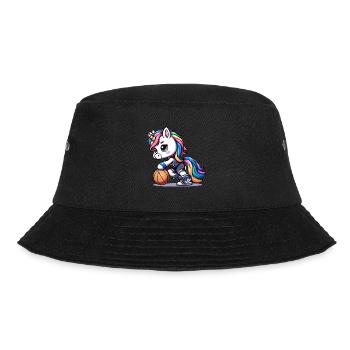 Cute Basketball Player Unicorn - Bucket Hat - black - Front - Lela (165cm)