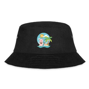 Cochon sur la plage - Bob - noir - Devant - Lela (165cm)