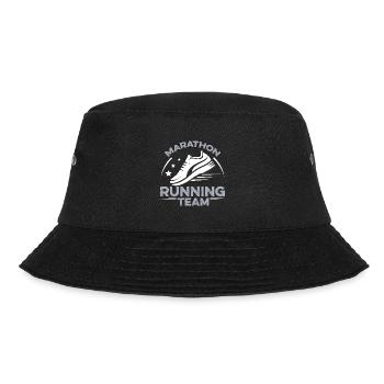 marathon running team - Bucket Hat - Schwarz - Vorne - Lela (165cm)