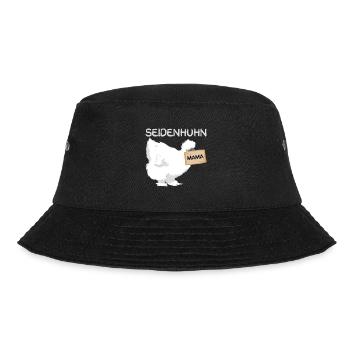 Seidenhuhn Mama Huhn - Bucket Hat - Schwarz - Vorne - Lela (165cm)