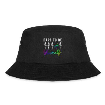 Rainbow Flag I LGBT Pride Month Parade I Dare To - Bucket Hat - black - Front - Lela (165cm)