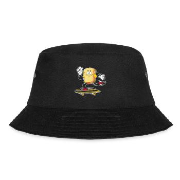 Sandwich Skateboarder Skateboarding Skateboard - Bucket Hat - black - Front - Lela (165cm)