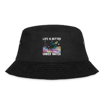 Diving Adventure Divers Sea Ocean - Bucket Hat - black - Front - Lela (165cm)