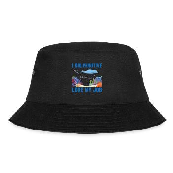 Dolphin Diving Diver Marine Biologist Zooologist - Bucket Hat - black - Front - Lela (165cm)