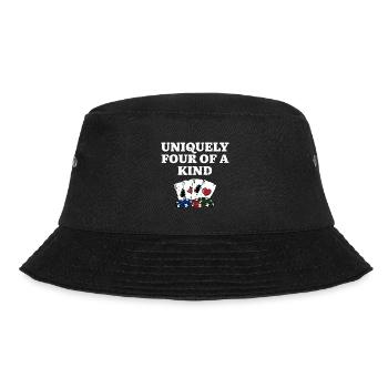 Uniquely Four of a Kind Poker Friends Poker - Bucket Hat - Schwarz - Vorne - Lela (165cm)