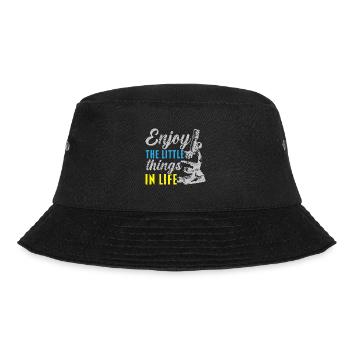 Genießen Sie die kleinen Dinge des Lebens Biologe - Bucket Hat - Schwarz - Vorne - Lela (165cm)