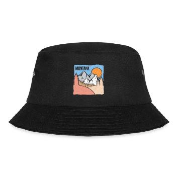 Natur Montana Mountain Design für stolze Montaner - Bucket Hat - Schwarz - Vorne - Lela (165cm)