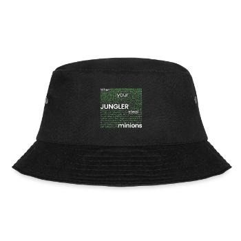 Wenn JUNGLER Lakaien stiehlt... - Bucket Hat - Schwarz - Vorne - Lela (165cm)