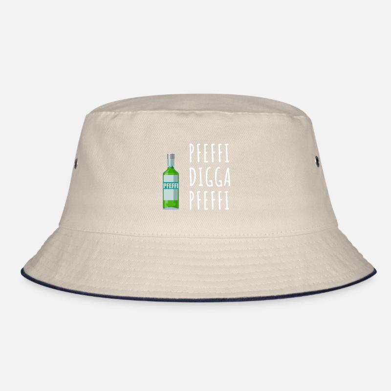 Pfefferminz Likör Pfeffi Vatertag Sauf Bucket Hat
