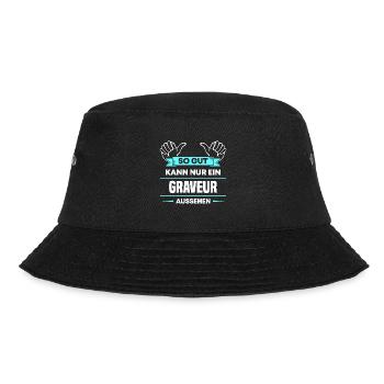 Graveur Design für stolze Handwerker - Bucket Hat - Schwarz - Vorne - Lela (165cm)