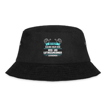 Ofenbauer Design für stolze Handwerker - Bucket Hat - Schwarz - Vorne - Lela (165cm)