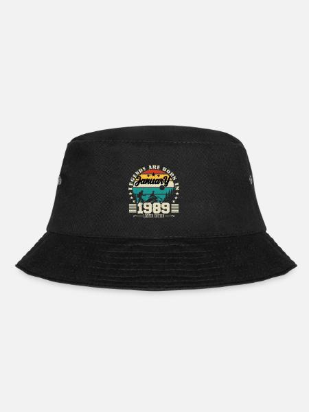 Januar 1989. Geburtstagsgeschenk Januar 1989. - Bucket Hat - Schwarz