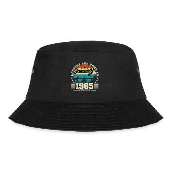 January 1985. Birthday gift January 1985. - Bucket Hat - black - Front - Lela (165cm)