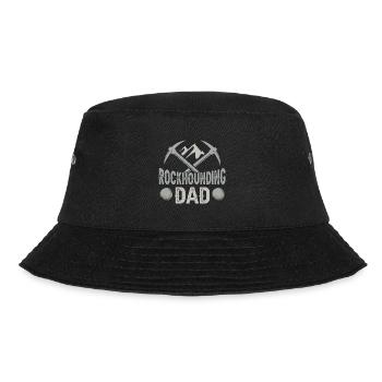 Rockhounder Dad Geologist Rockhound Rockhounding - Bucket Hat - black - Front - Lela (165cm)